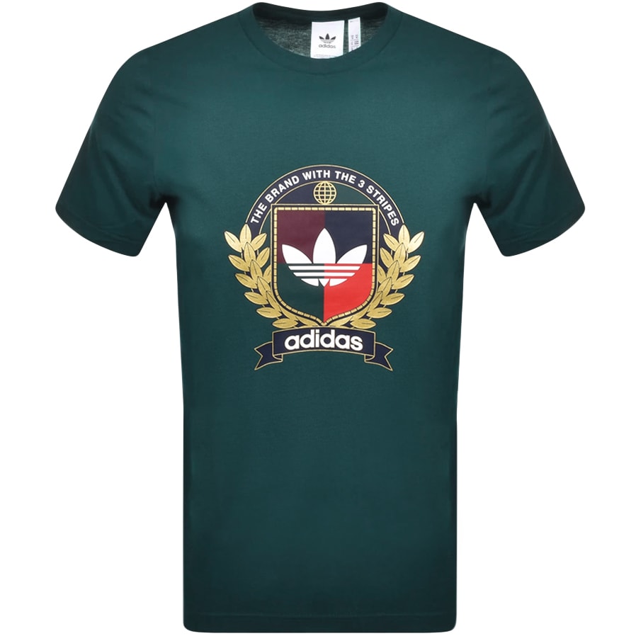 Alternative Image for Productadidas Originals Collegiate Crest T Shirt Green1